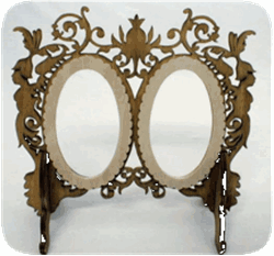 Victorian Double Picture Frame Pattern - scroll saw patterns and projects