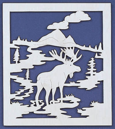 Moose Territory Fretwork Pattern - scroll saw patterns and projects