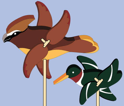 Animated Bird Whirligig Patterns