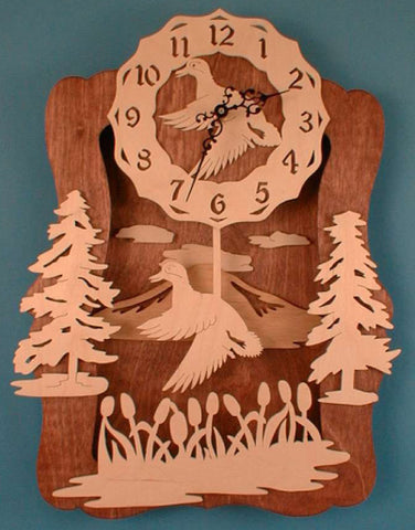 Flying Mallard Pendulum Clock