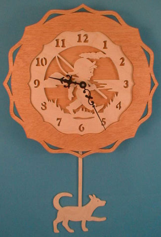 Boy Fishing Pendulum Clock Pattern
