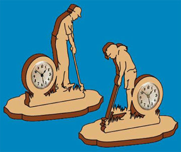 Golfer Mini Clock Patterns