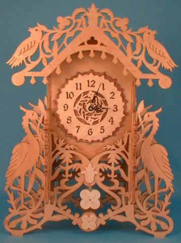 Ornate Heron Mantle Clock Pattern