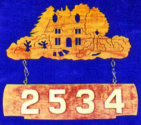 Country Home Number Plaque Patterns