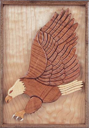 Hunting Eagle Intarsia Scroll Saw Pattern - scroll saw patterns and projects