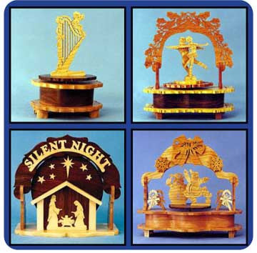 Downloadable Music Box Value Pack of Patterns - scroll saw patterns and projects
