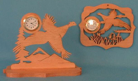 Flying Pheasants Mini Clock Patterns