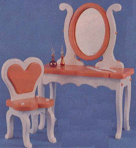 Princess Vanity w/ Mirror & Chair Patterns - scroll saw patterns and projects