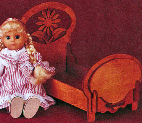 Easy Take Down Floral Doll Bed Patterns - scroll saw patterns and projects