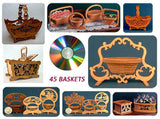 45 Scrolled Basket Patterns on Wooden USB - scroll saw patterns and projects