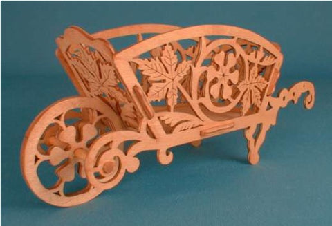 Wheelbarrow with Detailed Leaves Project Pattern
