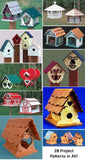 28 Birdhouse & Feeder Value Pack of Patterns on Wooden USB - scroll saw patterns and projects